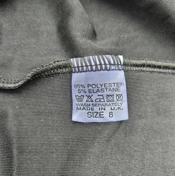 Club London Womens Size 4 Black Velvet and Stitched Floral Design Dress NWT - Picture 5 of 12